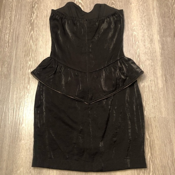 Lurker Label by Matix Strapless Black Peplum Women’s Dress Size S Edgy Y2K Vibes - Picture 6 of 10